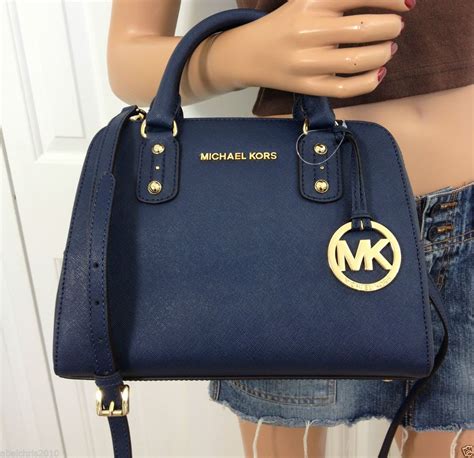 michael kors sac bleu marine|michael kors purses blue.